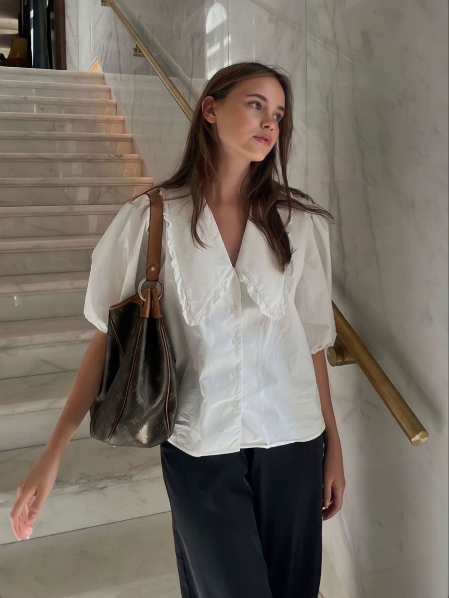 áo blouse sơ mi trắng
