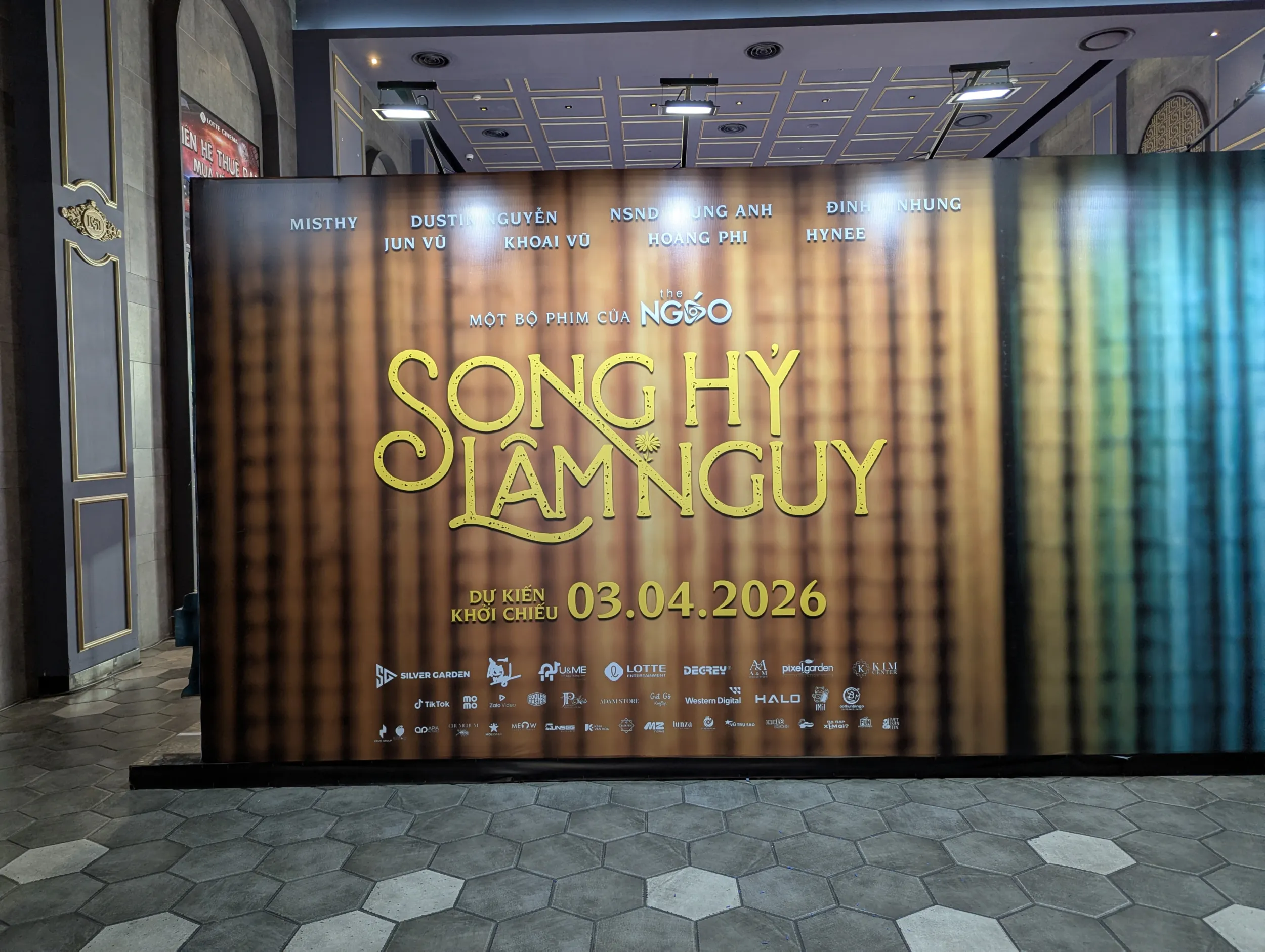 Backdrop chào đón khi khách chuẩn bị checkin lấy vé tham dự sự kiện