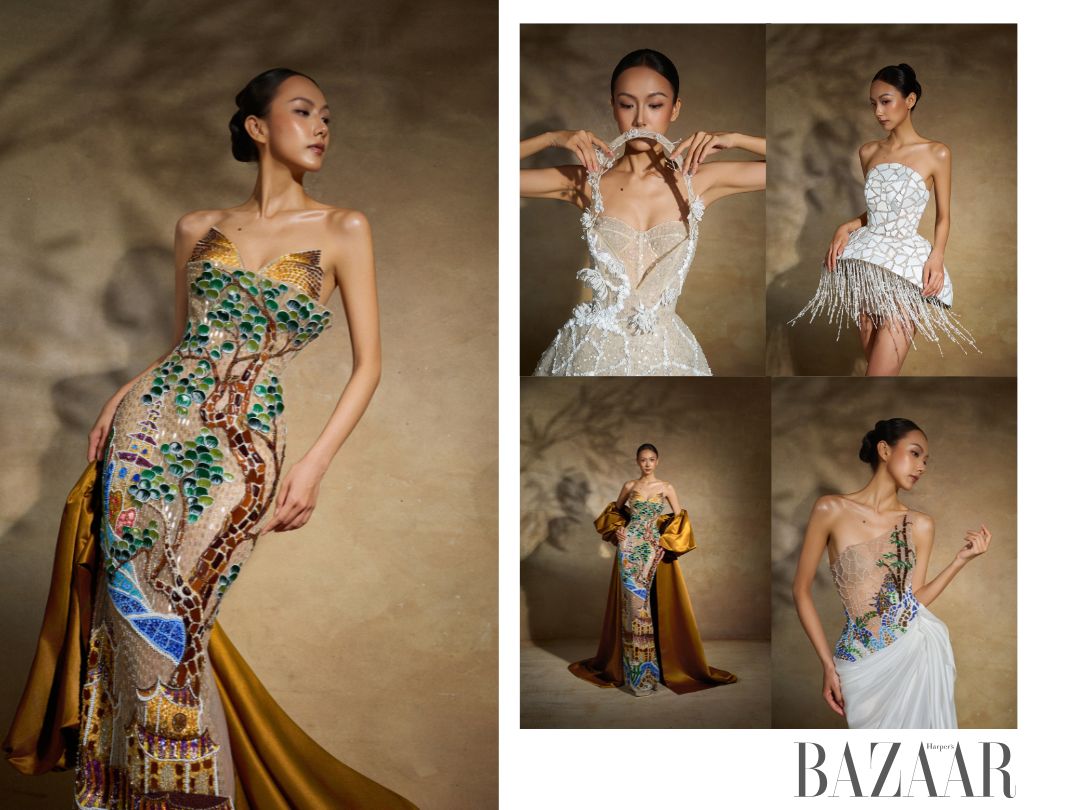 Trần Thảo Vi tái sinh vệt sáng từ những mảnh gốm vỡ chùa Linh Phước trong đầm dạ hội