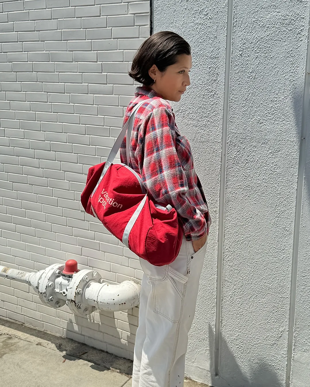 Sơ mi caro gingham đỏ