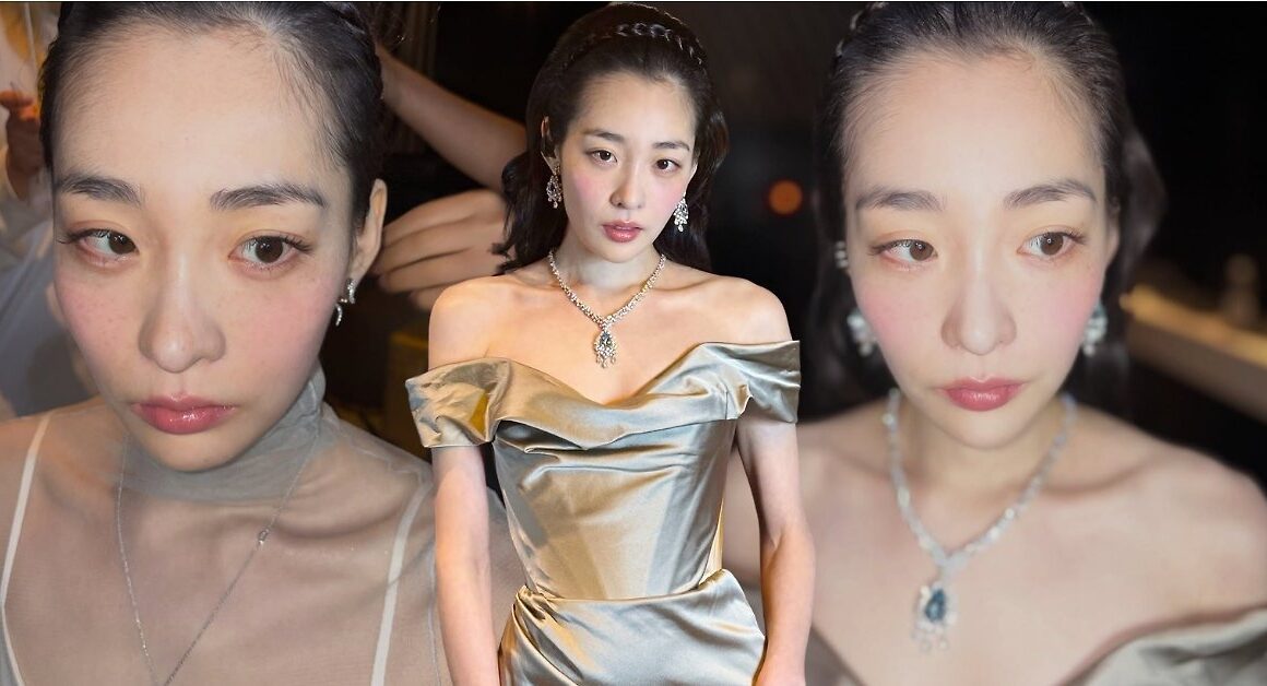 Giải mã phong cách trang điểm của Kim Min Ha tại lễ trao giải Rồng Xanh 2026